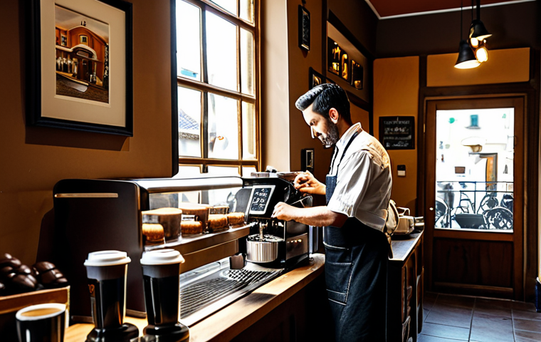 Coffee Culture & Sensory Neuromarketing**

"A cozy Italian cafe scene, a barista expertly pulling espresso, the aroma of freshly ground coffee beans fills the air, sunlight streams through the window, patrons are enjoying their coffee, appropriate attire, safe for work, perfect anatomy, natural proportions, warm and inviting atmosphere, professional photography, high quality, family-friendly".

**